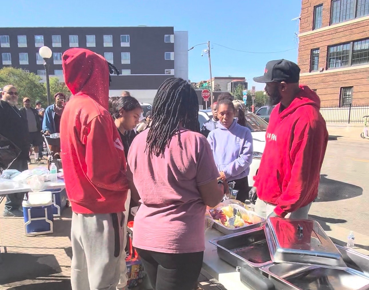 Youth and community members coming together at a Threshold to Thrive outreach